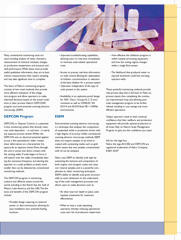 NALCO tecnical brochure